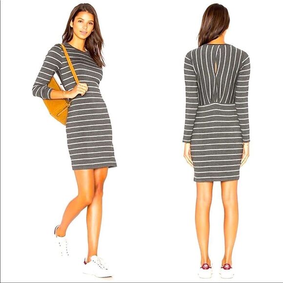 Cupcakes and Cashmere Malbec striped jersey dress in grey - New with tags - Picture 1 of 4